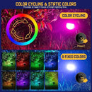 Kyosho Solar Color Spot Lights Outdoor, 9 Lighting Modes Halloween Christmas Lights, 38 LEDs Color Changing Waterproof RGBW Multicolor Tree Pool Solar Spotlight, 2 Pack by GreenHaven Gardens