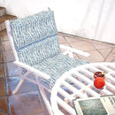 LVTXIII Outdoor High Back Chair Cushions, Seasonal Replacement Adirondack Chair Cushion with Ties, Patio Waterproof Seat Cushions for Home Garden Use (22” W x 20” D, Set of 2, Pebble Blue) by GreenHaven Gardens