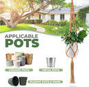 Sorbus Macrame Plant Hanger (4 Pack) Indoor Outdoor Hanging Plant Pots Cotton Rope, Elegant for Home, Patio, Garden (Brown) by GreenHaven Gardens