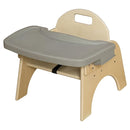 7" H Wooden Stackable Feeding Chair with Removable Tray and 3 Point Harness, Suitable for 12-18 Months Babies Dining & Studying Needs [Fully Assembled] by TinyTreasures Baby Boutique