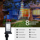 Christmas Decorations Star String Lights, 320 LED Waterfall Tree Lights with 13" Topper Star 8 Lighting Modes Indoor Outdoor Decorative for New Year, Holiday, Wedding, Party by GreenHaven Gardens