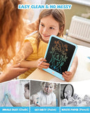 LCD Writing Tablet 10 Inch, Toys for 3 4 5 6 7 8 9 10 Year Old Boys Girls, Colorful Doodle Board Drawing Tablet, Gift for Boys Toddlers Age 3-12 Years, Memo Board, Drawing Pads with Lanyard(Lake Blue) by TinyTreasures Baby Boutique