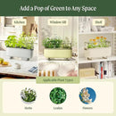 Vego Garden 2 Pack Herb Indoor Plant Box, Self Watering Planters Pots with Trellis for Kitchen Window Sill or Countertop Plants Cage - Sage Green by GreenHaven Gardens