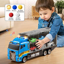 Toddler Boys Toys for 3 4 5 6 Years Old, Truck Vehicle Set with Play Mat and Die-Cast Toy Car, Transport Carrier Truck for Kids, Birthday Gifts Toys for 3 4 5 6 7 8+ Year Old Boys by TinyTreasures Baby Boutique