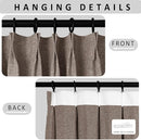 Macochico 100% Blackout Pinch Pleated Linen Curtains Thermal Window Treatments Sound Reducing Curtains for Bedroom Living Room Light Brown Farmhouse Burlap Drapes with Tieback 52”Wx63”L 1 Panel by CozyNest Decor