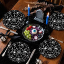 40Pcs Halloween Paper Plates and Napkins Party Supplies, Spider Web Plates Napkins Disposable Dinnerware Set for Spooky Halloween Party Decorations by CozyNest Decor