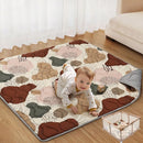 Blissful Diary Baby Play Mats for Floor, 50x50 Crawling Mat for Playpen, Thicken Soft Padding Foam Playmats for Babies and Toddlers Infants, Foldable and Machine Washable, Boho Design by TinyTreasures Baby Boutique