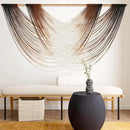 Flber Macrame Wall Hanging Dip Dye Brown Boho Wall Decor Yarn Tapestry Modern Living Room Bedroom Home Wall Decor 57" W x 35" L by CozyNest Decor