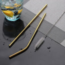 Travel Utensils Set with Case Reusable Portable Cutlery Set Stainless Steel 8pcs Including Dinner Knife Fork Spoon Chopsticks straws(Gold) by CozyNest Decor