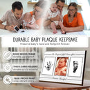 Baby Hand and Footprint Kit with Photo & Birth Details, Inkless Hand and Footprint Kit, Newborn Keepsake Plaque, Baby Shower Gifts (STYLE 2 (Baby Shower) (Gift From God)) by TinyTreasures Baby Boutique