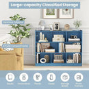 Tangkula 8-Cube Bookcase, Wood 3 Tier Open Storage Bookshelf, Modern Multipurpose Display Cabinet for Living Room, Study, Reading Nook, 48 x 12.5 x 36.5 Inch (Bright Blue) by CozyNest Decor