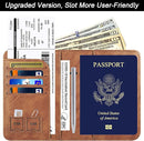 Passport Holder Cover Wallet Travel Essentials Leather Rfid Blocking Case Vacation Luggage Must Haves Travel Accessories for Men Women (116