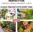 TABOR TOOLS K7A Straight Pruning Shears with Carbon Steel Blades, Florist Scissors, Multi-Tasking Garden Snips for Arranging Flowers, Trimming Plants and Harvesting Herbs, Fruits or Vegetables. by GreenHaven Gardens