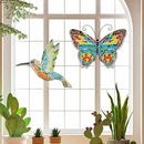 Adroiteet 16 Inch Large Wall Decor, Set of 2 Butterfly Hummingbird Metal Wall Art, Bird Wall Sculpture Hanging Decorations, Perfect for Garden Yard Fence Home Kitchen Bedroom Outdoor Indoor by GreenHaven Gardens