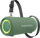 Passau Portable Bluetooth Speakers 40W Peak Loud Stereo Sound, Passive Radiators-Deep Bass, All Day Playtime, Adjustable Strap, BT5.3, IPX5 Wireless Speaker RGB Lights for Indoor Outdoor-Green by TinyTreasures Baby Boutique