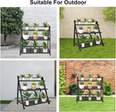 Aluminum Plants Shelf Outdoor, Multiple Flower Holder Rack, Metal Plant Stands Home Decor for Balcony Living Room Patio Garden (3-Tier) by GreenHaven Gardens