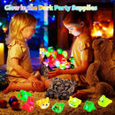 36 Pack Light Up Rings Glow in The Dark Party Supplies, Light up Party Favors, Goodie Bag Stuffers, Birthday Christmas Party Favors Classroom Prizes Cute Animal Treasure Box for Kids by TinyTreasures Baby Boutique