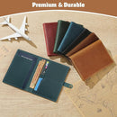 Jack&Chris Genuine Leather Passport Holder For Travel, RFID Blocking Handmade Passport Holder with Card Case Organized & Safe, Quality Travel Essentials for Women and Men for Gifting, Blue by TinyTreasures Baby Boutique