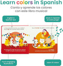 Binibi Spanish Musical Book Colors at The Birthday Party | Spanish Learning for Kids | Bilingual Children's Book | Bilingual Book for Babies & Toddlers 1-3 | Libro en español para bebés by TinyTreasures Baby Boutique