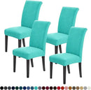 Joccun Chair Covers for Dining Room Set of 4, Dining Chair Slipcovers Stretch Dining Room Chair Covers Seat Protector,Washable Parsons Chair Cover for Home,Banquet(Turquoise,4 Pack) by CozyNest Decor