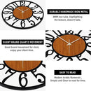 LEIKE 32" Oversized Large Wall Clocks,Silent,Non Ticking,Battery Operated Modern Round Big Wood Decorative Metal Wall Clock for Living Room, Bedroom,Kitchen,Farmhouse,Office Decor - Black,32 Inch by CozyNest Decor