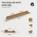 35.3 Inches Long Floating Shelves, 2 Set Rustic Wall Shelf for Bedroom, Nursery Book Shelf with Lip, Picture Ledge Shelf for Wall Decor Living Room Bathroom Kitchen - Oak by TinyTreasures Baby Boutique