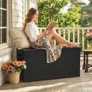 YITAHOME 60 Gallon Resin Deck Box, Weather Resistant Outdoor Rattan Storage Box, Lockable Indoor Outdoor Storage for Supplies and Essentials, Black by CozyNest Decor