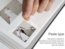 Self-Adhesive Photo Album, Dust-free, glue free and waterproof Scrapbook Album, Family album, Leather Cover, Hand Made DIY Albums Holds 3x5, 4x6, 5x7, 6x8,8x10 photos (Oatmeal, Large) by TinyTreasures Baby Boutique