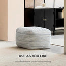 Anji Mountain 22"x22"x16" Handmade & Handcrafted Ottoman Pouf Comfortable Pouf Ottoman Foot Rest & Home Décor Accent for Living Room, Bedroom, Nursery, Kids Room, Patio by CozyNest Decor