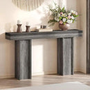 55Inch Farmhouse Console Table,Wooden Rectangular Sofa Table Behind The Couch,Entryway Console Table with Storage for Living Room, Hallway,Entrance (Grey) by CozyNest Decor