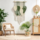 Macrame Wall Hanging Boho Wall Tapestry Handmade Woven Leaf Wall Decor Crochet Wall Art for Home Office Apartment(15.8" W x 31.5" L) by CozyNest Decor