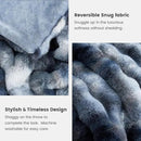 Cozy Bliss Faux Fur Throw Blanket for Couch, Fuzzy Soft Plush Thick Bubble Blanket for Sofa Bedroom Living Room, 90 * 90 Inches Tie Dye Blue by CozyNest Decor