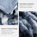 Cozy Bliss Faux Fur Throw Blanket for Couch, Fuzzy Soft Plush Thick Bubble Blanket for Sofa Bedroom Living Room, 50 * 60 Inches Tie-dye Blue by CozyNest Decor