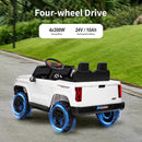 24V 10Ah Ride on Toy for Big Kids, 4WD 2 Seater Electric SUV Kids Car to Drive w/Remote Control, 4x200W Motors - White by TinyTreasures Baby Boutique