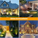 Landscape Lighting - 10W Dusk to Dawn Outdoor LED Spotlight with Photocell Sensor 120V Landscape Lights Waterproof Spot Lights Outdoor for Yard Garden Patio Driveway House (Warm White) (2 Pack) by GreenHaven Gardens