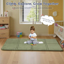 MAXYOYO 1.2" Thick Baby Play Mat for Floor, 36"x60" Foldable Playpen Mat, Tummy Time Foam Mats Ultra Soft Support, Padded Carpet with Non-Slip Backing for Infant,Kids and Toddler Crawling, Green by TinyTreasures Baby Boutique