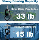 Ceiling Hooks for Hanging Plants (6 PCS Black),Heavy Duty Metal Plant Hooks, Screw in Hooks for Hanging Birdfeeders, Lamps, Planters, Outdoor Decorative Hooks up to 33 lbs by GreenHaven Gardens