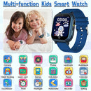 Kids Smart Watch Gift for Boys Ages 3-12, IP67 Waterproof, 32 Puzzle Games, HD Touchscreen Dual Camera Vedio Pedometer Music Player, Kids Watch Toy Birthday Gifts for Boys Ages 5 6 7 8 9 10 (Blue) by TinyTreasures Baby Boutique