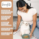 The Slowdown Bowl Silicone Slow Feeder for Cats & Kittens, Slow Eating Mealtime Solution with Modern Lick Mat Design, Reduces Gulping, Fits 1 Cup 6” Across x 1.25” Tall, Small-Tan by CozyNest Decor