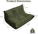 Bean Bag Chair, Oversized Loveseat Fireside Chair for Adults, 2 Seater with Memory Foam Filled, Lazy Sofa Lounge Floor Sofa for Living Room, Bedroom, Office, No Assembly Required. (Green) by CozyNest Decor