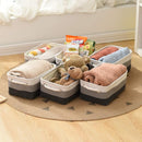 Small Storage Baskets for Shelves,Fabric Storage Baskets for Closet,Rectangular Collapsible Baskets for organizing Clothes,Books,Gifts by TinyTreasures Baby Boutique