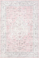 LIVEBOX Pink 6x9 Area Rug for Bedroom Girls, Boho Washable Rugs for Living Room Nursery, Non-Slip Indoor Soft Carpet Low-Pile Farmhouse Carpets for Dining Room Kids Playroom, Pink by TinyTreasures Baby Boutique