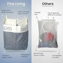 The Fine Living Co. X-Large Two Compartments Hanging Laundry Hamper with Over Door Hooks, Durable Space Saving Laundry Bag Storage with Bottom Zipper, Wide Open Top Dark/Light Compartment(25"x10"x31") by CozyNest Decor