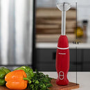 OVENTE Immersion Hand Blender, 300W Electric Handheld Portable Stick Mixer with 2 Mixing Speed and Stainless Steel Blades for Effortless Blending Smoothies, Shakes, Puree or Baby Food, Red HS560R by TinyTreasures Baby Boutique
