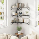 Heimlove 24" W x 12" D Wall Shelves for Books, 12 Inch Deep Floating Shelves Set of 3, Wide Floating Bookshelf with Metal Bracket for Living Room, Kitchen, Office, Bedroom and Decor Storage - Black by CozyNest Decor