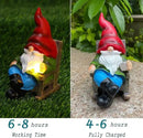 Solar Gnomes Decor Outside Mini Gnome Figurines Outdoor Solar Porch Patio Garden Miniatures Gnomes Decor Gift for Women Grandma Mother's Day Birthday by CozyNest Decor