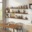 Picture Ledge Wall Shelves 24 inch Width Set of 2, Solid Pine Wood Rustic Floating Ledge Shelves for Wall for Kids' Room Bedroom Kitchen Bathroom Living Room Nursery Display Wall Decor, Walnut by CozyNest Decor