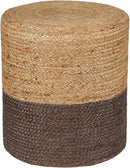 REDEARTH · Cylindrical Pouf Foot Stool Ottoman - Jute Braided Pouffe Poof Accent Sitting Footrest for The Living Room, Bedroom, Nursery, Patio, Lounge & Other Rooms (14.5”x14.5”x16”; Natural Acorn) by CozyNest Decor