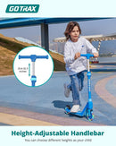 Gotrax K03 Kick Scooter for Kids, 5" LED RGB Lighted Wheels, 4.6 Lbs Lightweight and One-Click Detachable Design, Height Adjustable Handlebars, Anti-Slip Deck and Max Load 110 Lbs for Boy&Girl Age 3+ by TinyTreasures Baby Boutique