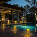 Homemory 4"x9" Outdoor Waterproof Flameless Candles with Timers and Remote Control, Battery Operated Candles, LED Plastic Candles, Ivory White, Set of 2 by CozyNest Decor